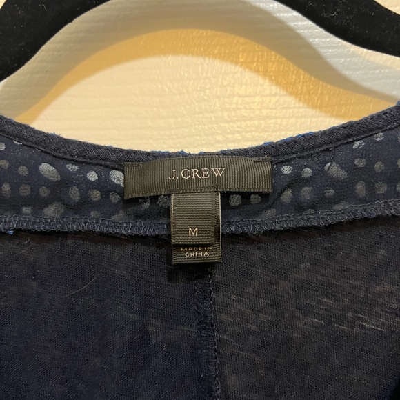 J. Crew Medium Navy Blue Lace Tank Top - Picture 4 of 4